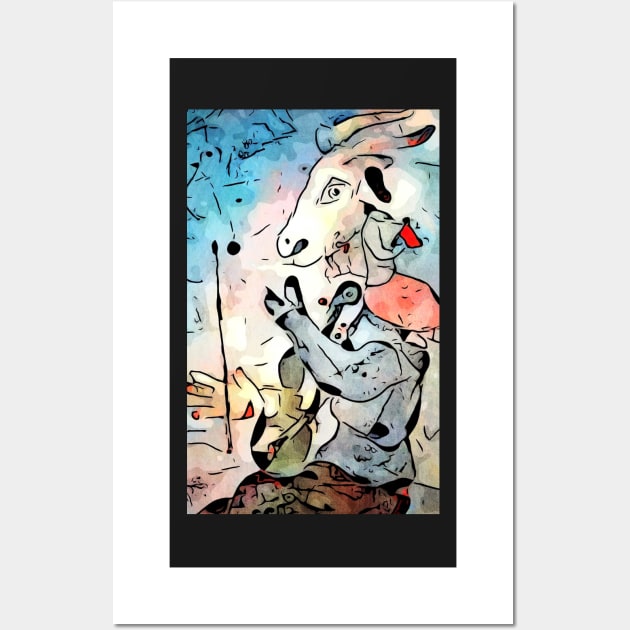 Miro meets Chagall (Spring) Wall Art by Zamart20